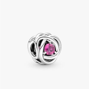 Pandora Knot Charm with Pink Stone